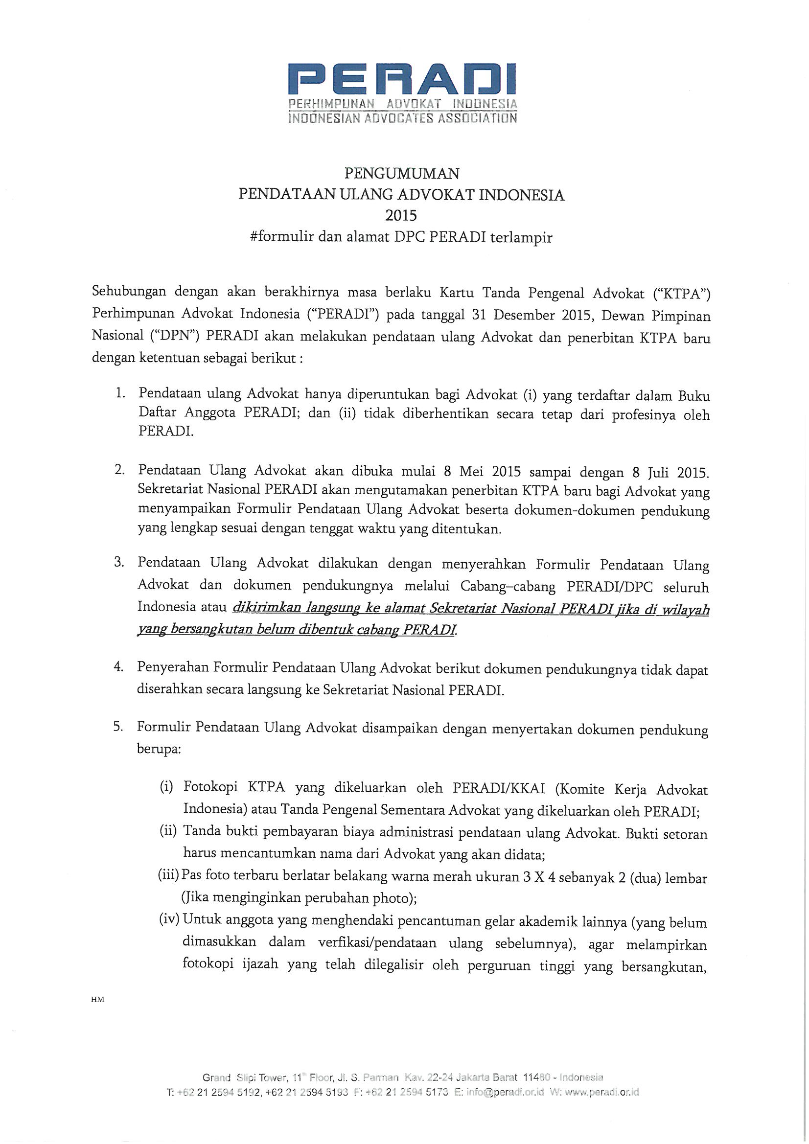 Contoh Surat Kuasa Khusus Ujian Peradi Contoh Surat Kuasa Khusus Ujian Peradi